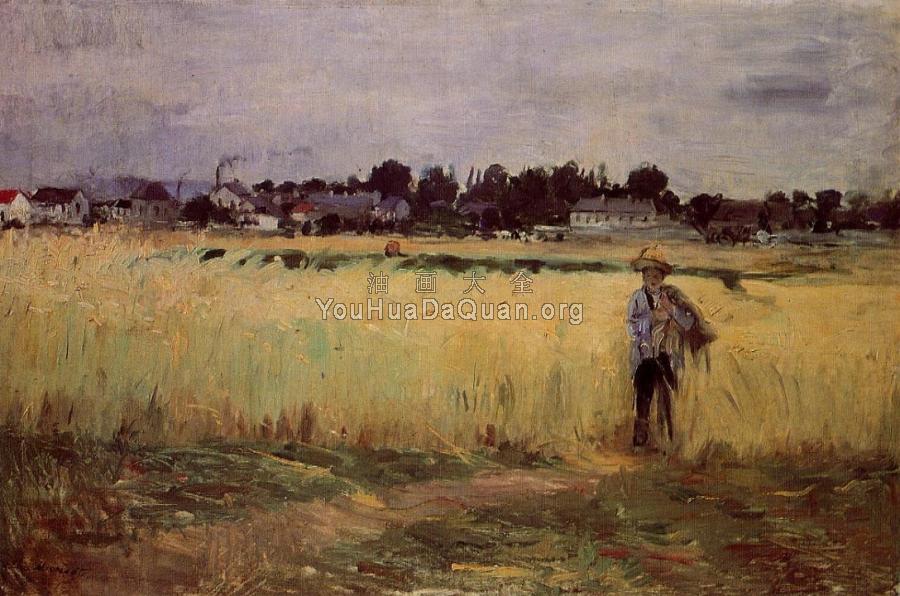 In the Wheat Fields at Gennevilliers - 贝尔特·摩里索特